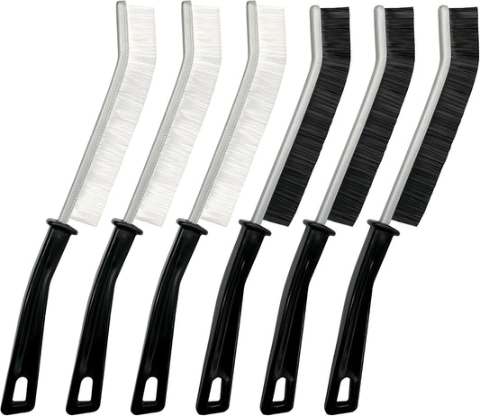 Crevice Cleaning Brush, Hard-Bristled Gap Scrub Brush, Toilet Gap Cleaning Brush Tool, for Scrub Small Spaces, Kitchen, Bathroom, Corner, Grout, Sink, Window Tracks, Hinges, 6pcs