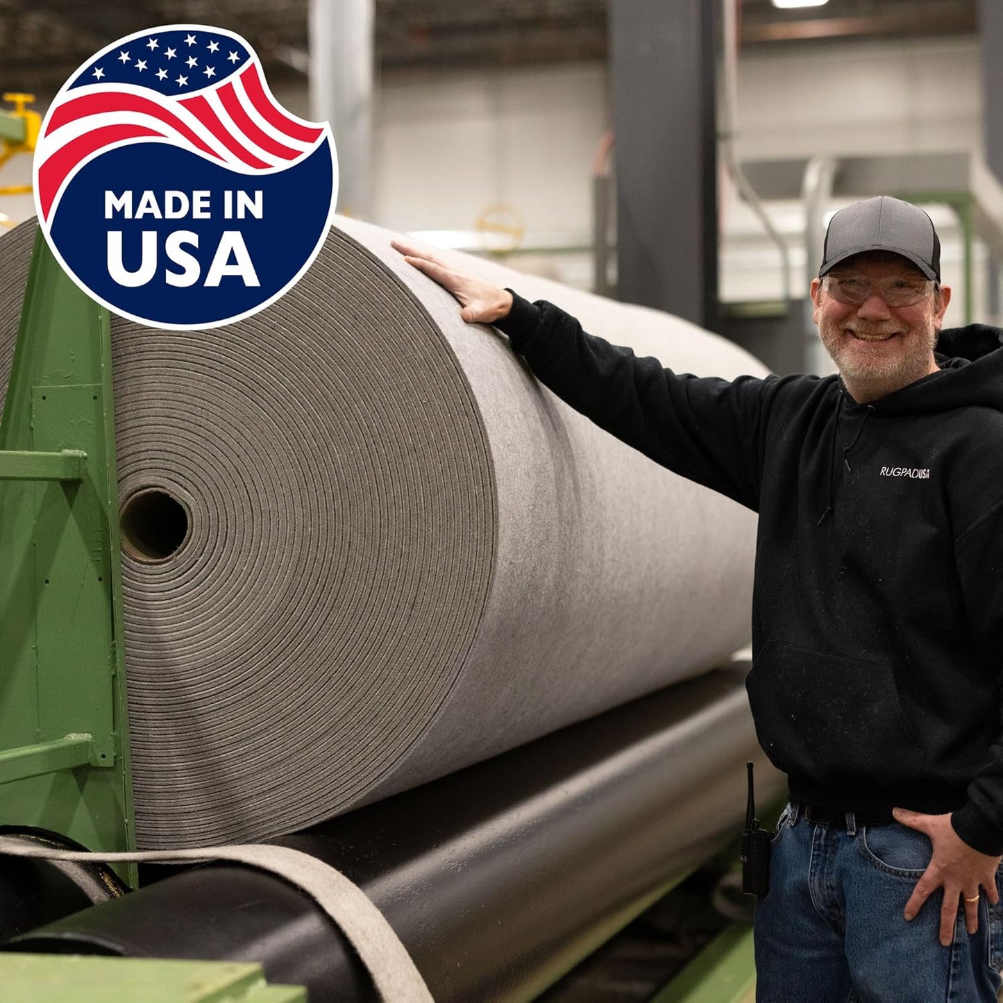 RUGPADUSA - Eco-Plush - 9' Square - 3/8" Thick - 100% Felt - Extra Cushioned Rug Pad - Available in 3 Thicknesses, Many Custom Sizes