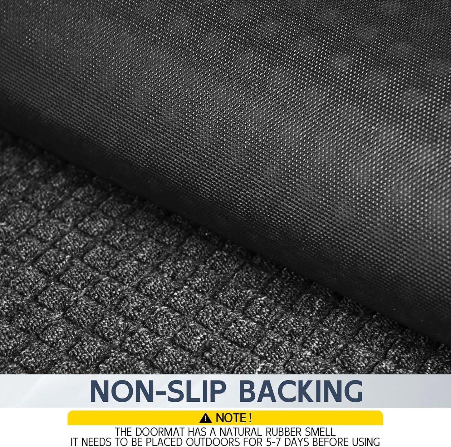 Indoor Outdoor Front Door Mats, 48" x 24" Rubber Backing Non Slip Durable Welcome Floor Mats for Patio, Garage Entrance, Stain and Fade Resistant Commercial Doormats for High Traffic