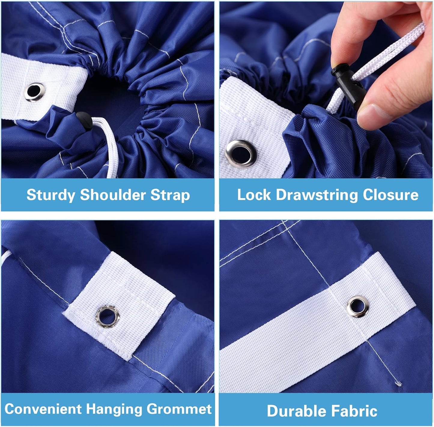 10 Pcs Nylon Extra Large Laundry Bag with Strap Travel Laundry Bags with Drawstring Closure Portable Cloth Bag for College Dorm Apartment Dwellers(Dark Color,28 x 40 Inch)