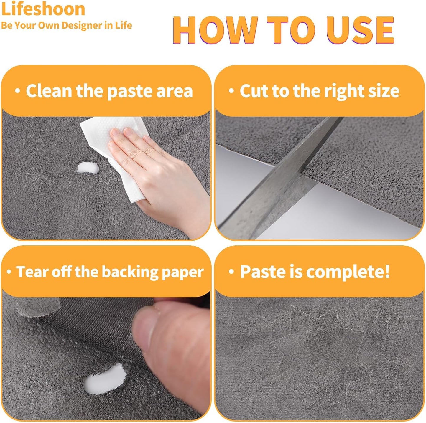 Fabric Repair Patches, 35X79 Inch Self-Adhesive Suede Patches Tape Durable, DIY Large Fabric Repair for Sofa, Couches, Furniture, Chair, Clothing （35X79 Inch, Coffee）