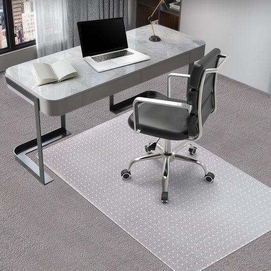 Vicwe Office Chair Mat for Carpeted Floors, 55"X36" Rectangle Desk Chair Mats with Studs for Low and No Pile Carpeted Floors, Easy Glide Computer Desk Chair Mat for Home & Offices
