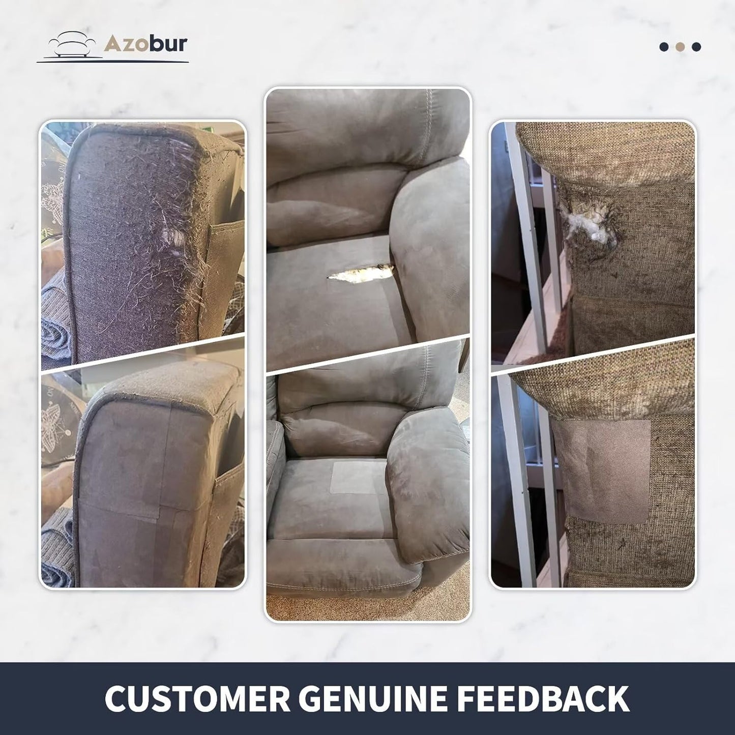 Azobur Velvet Patch,Self-Adhesive Rectangular Flannel Fabric Patch,Multicolor Available Anti Scratch Velvet 8X11 Inch Peel and Stick for Sofas, Automotive Interior, Handbags,and Pillow (Blue)