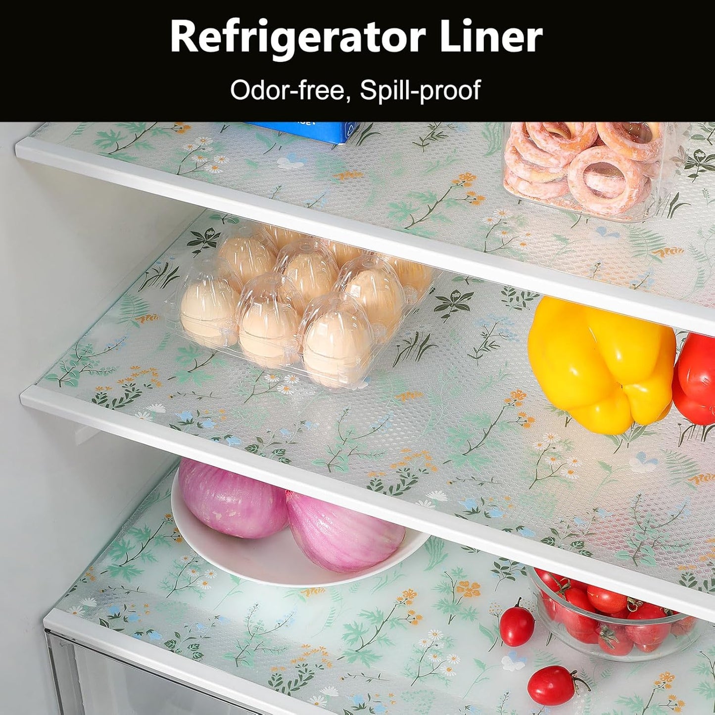 INNOLITES Shelf Liners for Kitchen Cabinets – Drawer Liner Waterproof & Oil-Proof, Non-Adhesive EVA Mat – Durable & Washable – for Shelves, Cupboard, Dresser 23.6" x 360"