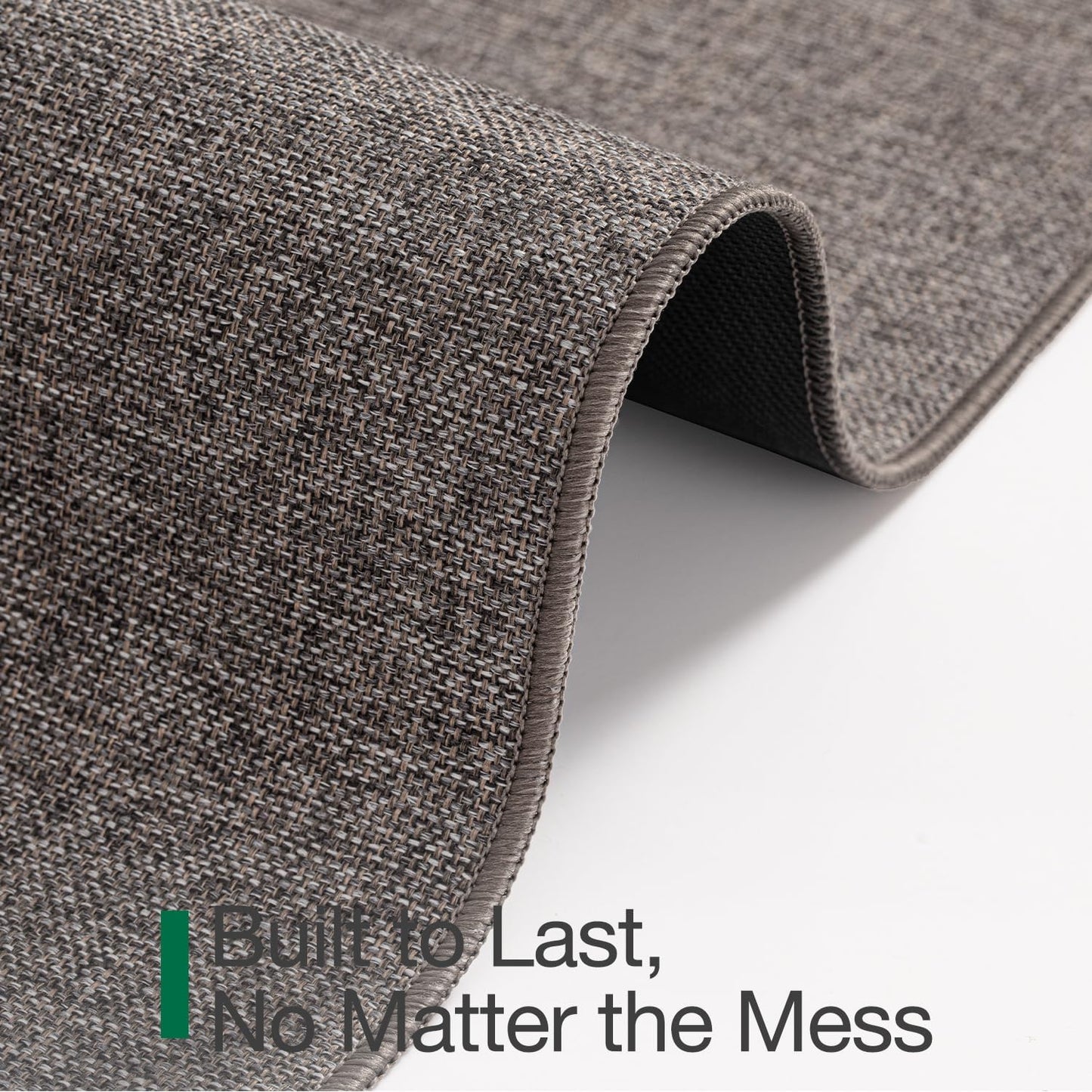 LUMI Ultra Thin Door Mat for Entryway, Low Profile Non Slip Rubber Backing Indoor Doormat, Easy Clean Welcome Entrance Mat for Inside House, Patio,Brown 20"x32"