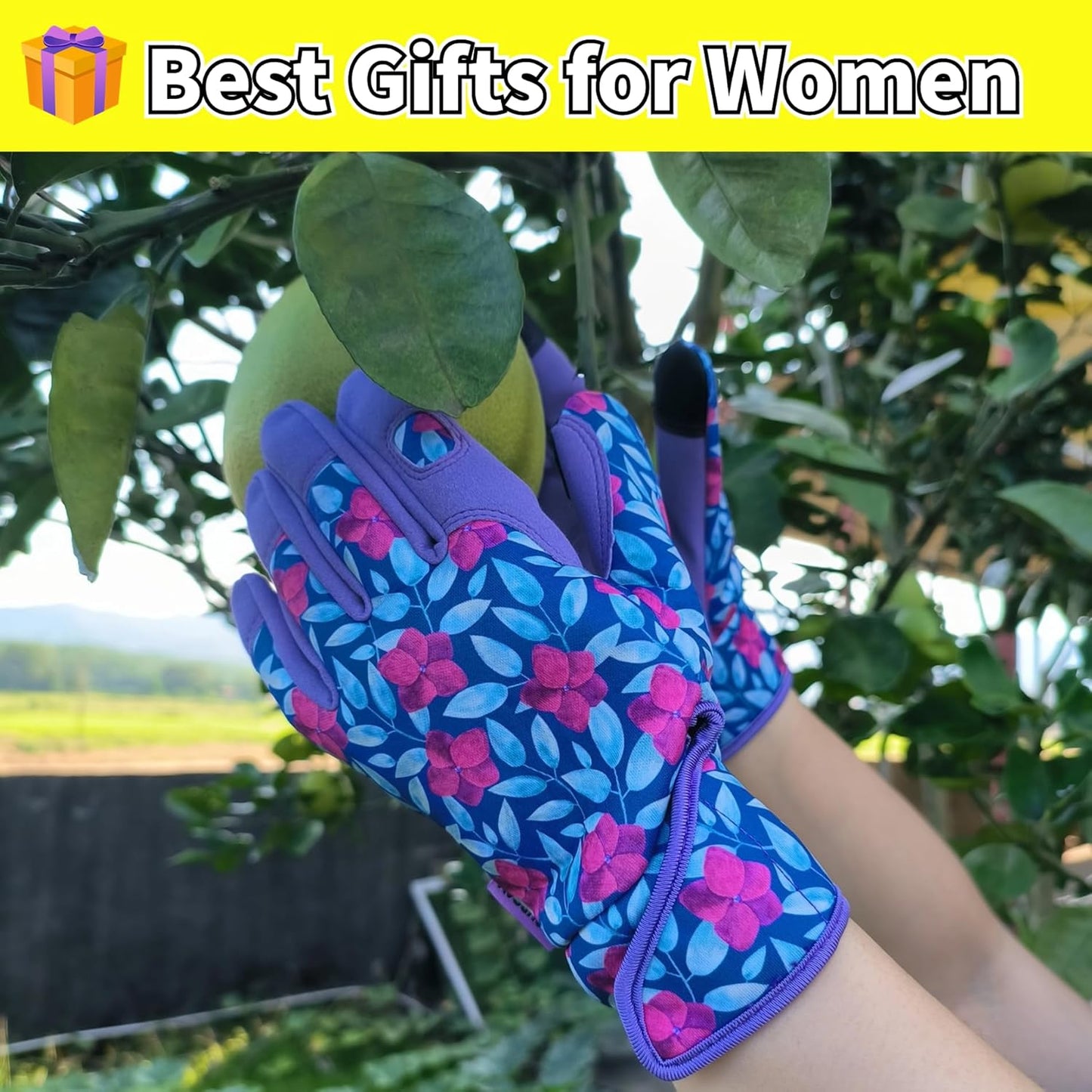 Thorn Proof&Puncture Resistant Gardening Gloves with Grip,Garden Gloves for Women, Leather Work Gloves,Gifts