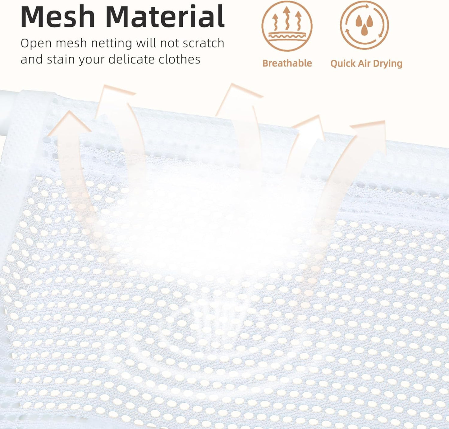 STORAGE MANIAC Sweater Drying Rack, Mesh Clothes Drying Rack, Stackable Laundry Drying Rack, Lay Flat Dryer for Delicates, Portable Dry Rack for Indoor or Outdoor, White, 5 Tier Foldable