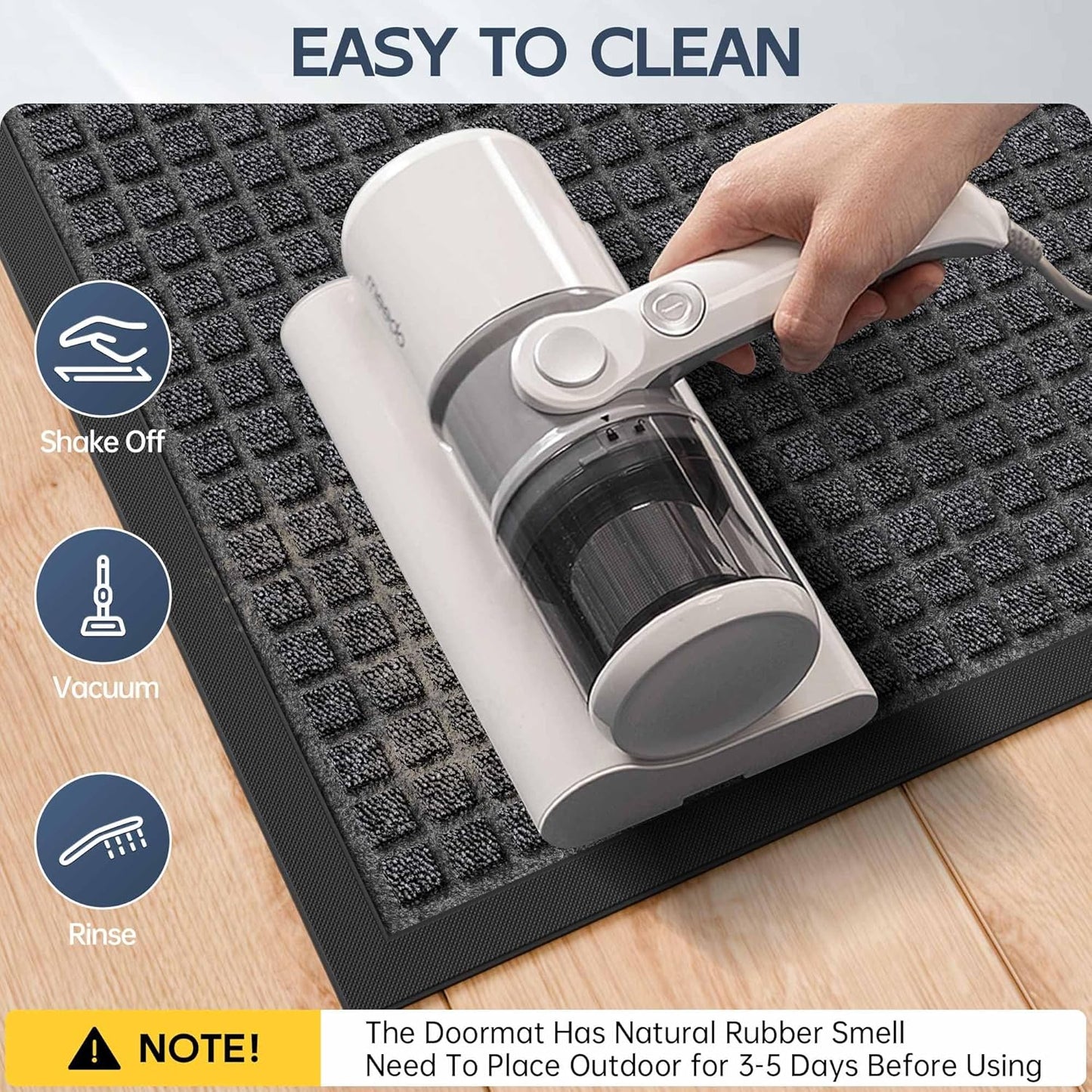 Amyracel Front Door Mat Outdoor Indoor Entrance, 24"x48" All Season Weather Outside Door Mat, Heavy Duty Rubber Backing Doormat for Entryway, Floor Inside Back Door Mats Washable