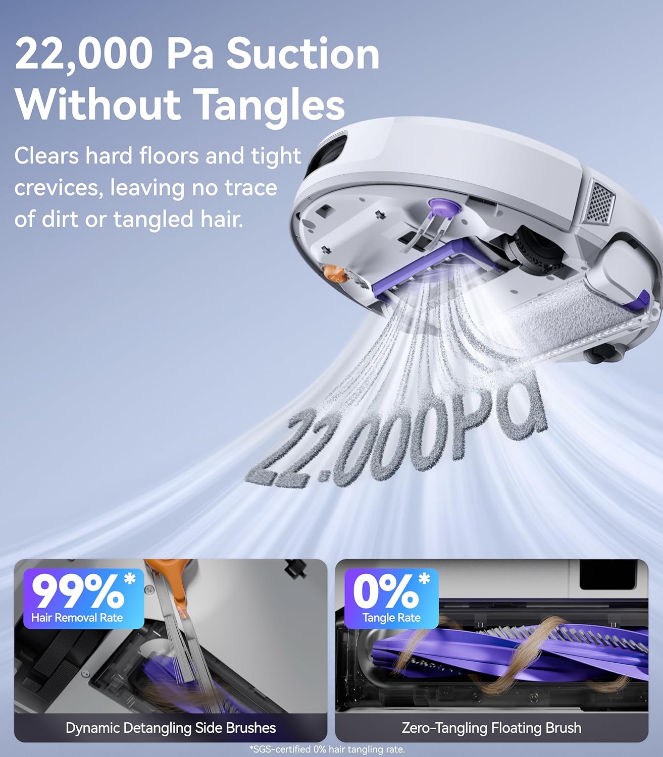 NARWAL Flow Robot Vacuum and Mop Combo, FlowWash Real-Time Self-Cleaning Track Mop, 22,000 Pa Suction, Dual-Camera AI Obstacle Avoidance, Carpet & Edge Cleaning, Self-Emptying Robot Vacuum