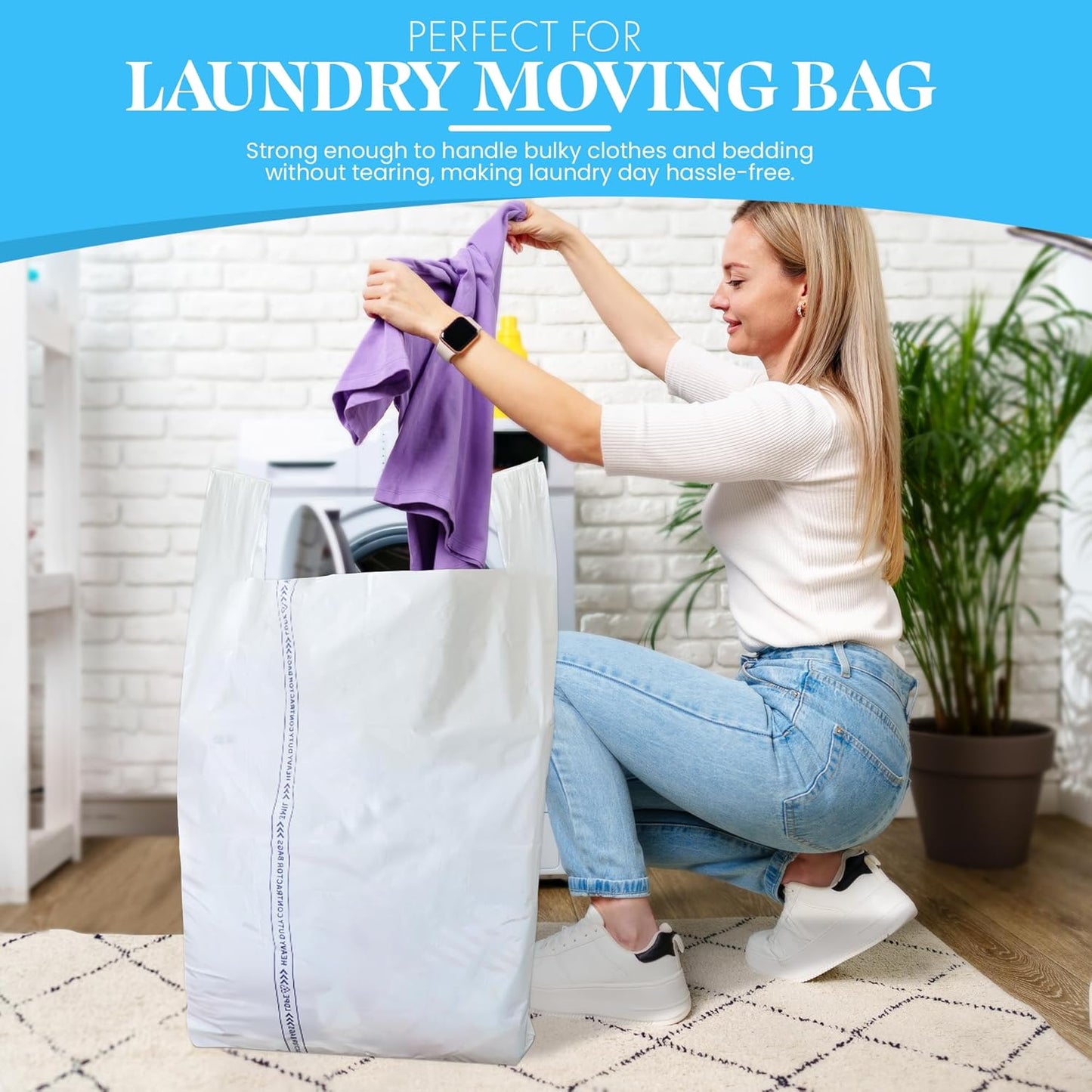 Heavy Duty Contractor Trash Bags with Handles – 52 Gallon, 40 Count | 3 MIL Thick, Extra Large Garbage Bags for Yard Waste, Construction, Lawn & Commercial Use | Secure Branded Knot for Easy Handling