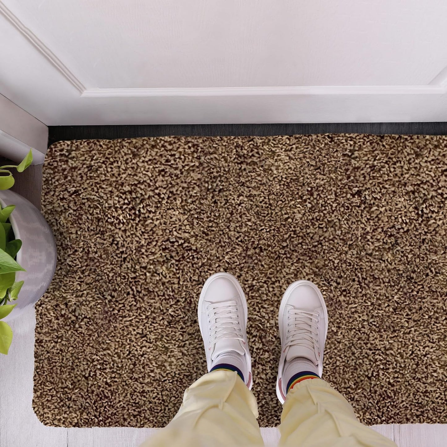 Premium Microfiber Indoor Door Mat – 32"x48" Washable Entry Mat, Non-Slip, Waterproof Backing, Super Absorbent, Low Profile Entryway Doormat for Indoor Entrance