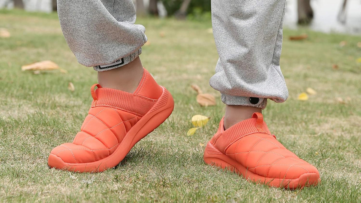 KUBUA Slippers for Men and Womens Indoor House Shoes Plush Slip on Outdoor Garden Loafers