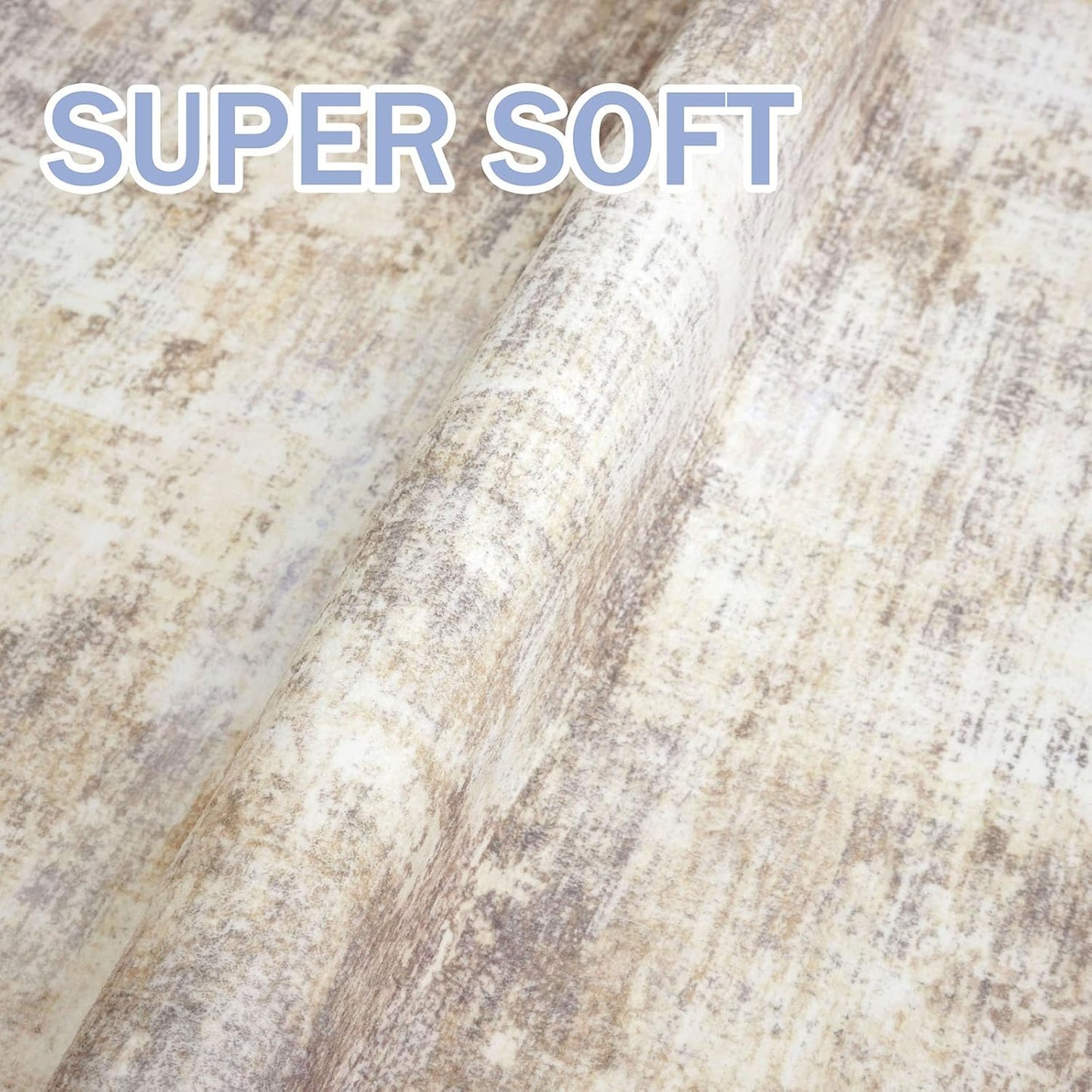 IOHOUZE Abstract Runner Rug 3x16 Ft Long Washable Runners for Hallways, Non Slip Kitchen Runner Printed Faux Wool Entryway Runner Indoor, Modern Abstract Floor Carpet for Hall Stair, Beige Brown