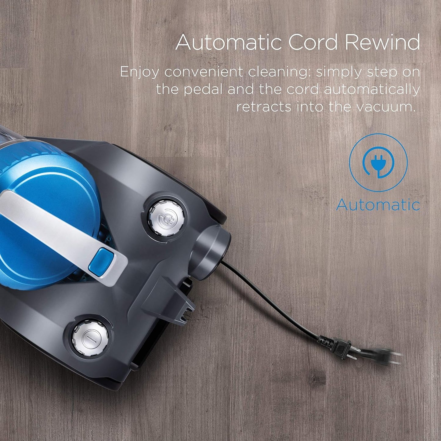 Eureka Bagless Canister Vacuum Cleaner, Lightweight Vac for Carpets and Hard Floors, w/Filter, Blue, Whirlwind NEN110B