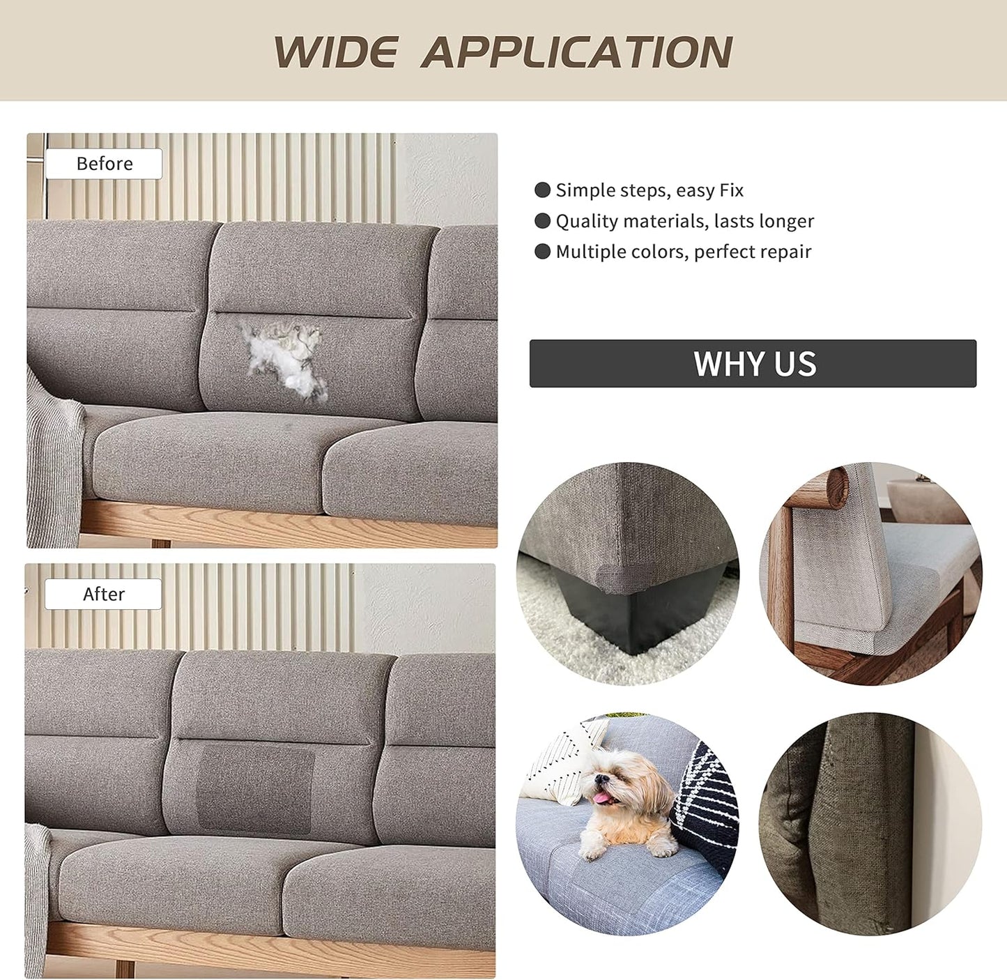 Fine Linen Repair Patches, Self-Adhesive Linen Fabric Patches, 8X11 inch 2 PCS, Multi Color, Can be Used for Linen Sofa Repair and Linen Clothes Repair(Light Grey 3.0,8" x 11"-2PCS)