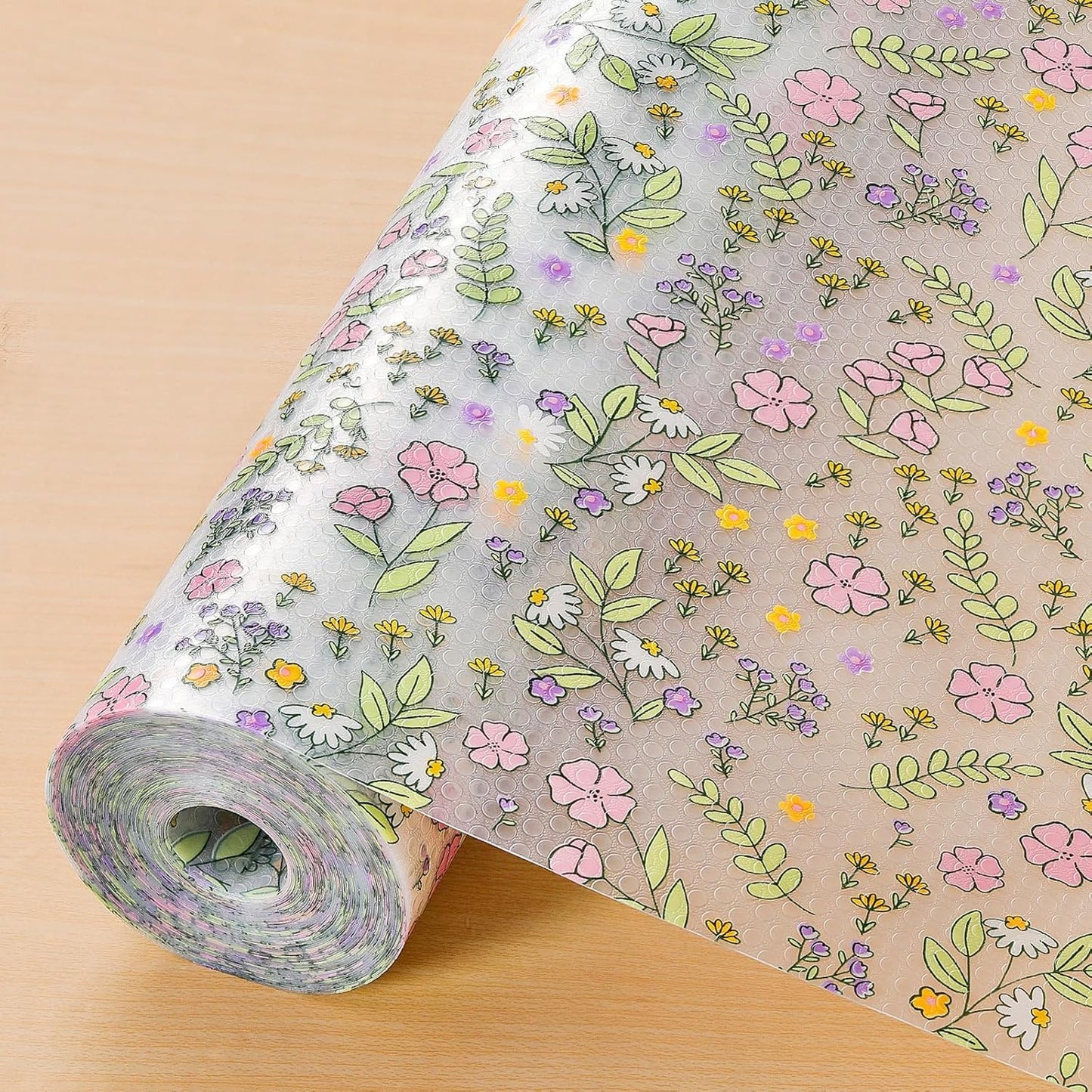 INNOLITES Non-Slip Shelf Liner – Cabinet & Drawer Liner Non-Adhesive – Waterproof Oil-Proof – Durable EVA with Floral for Kitchen Cabinets Refrigerator – BPA-Free, Easy to Cut 11.8" x 360"