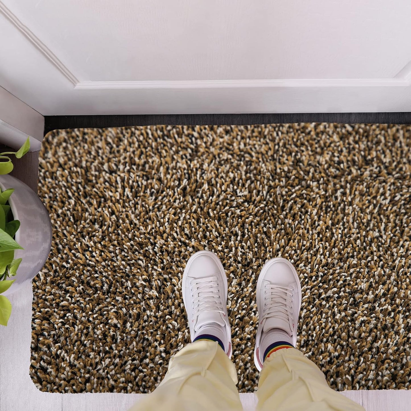 Premium Microfiber Indoor Door Mat – 24"x36" Washable Entry Mat, Non-Slip, Waterproof Backing, Super Absorbent, Low Profile Entryway Doormat for Indoor Entrance