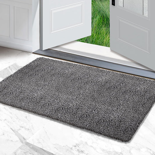 Premium Microfiber Indoor Door Mat – 32"x48" Washable Entry Mat, Non-Slip, Waterproof Backing, Super Absorbent, Low Profile Entryway Doormat for Indoor Entrance
