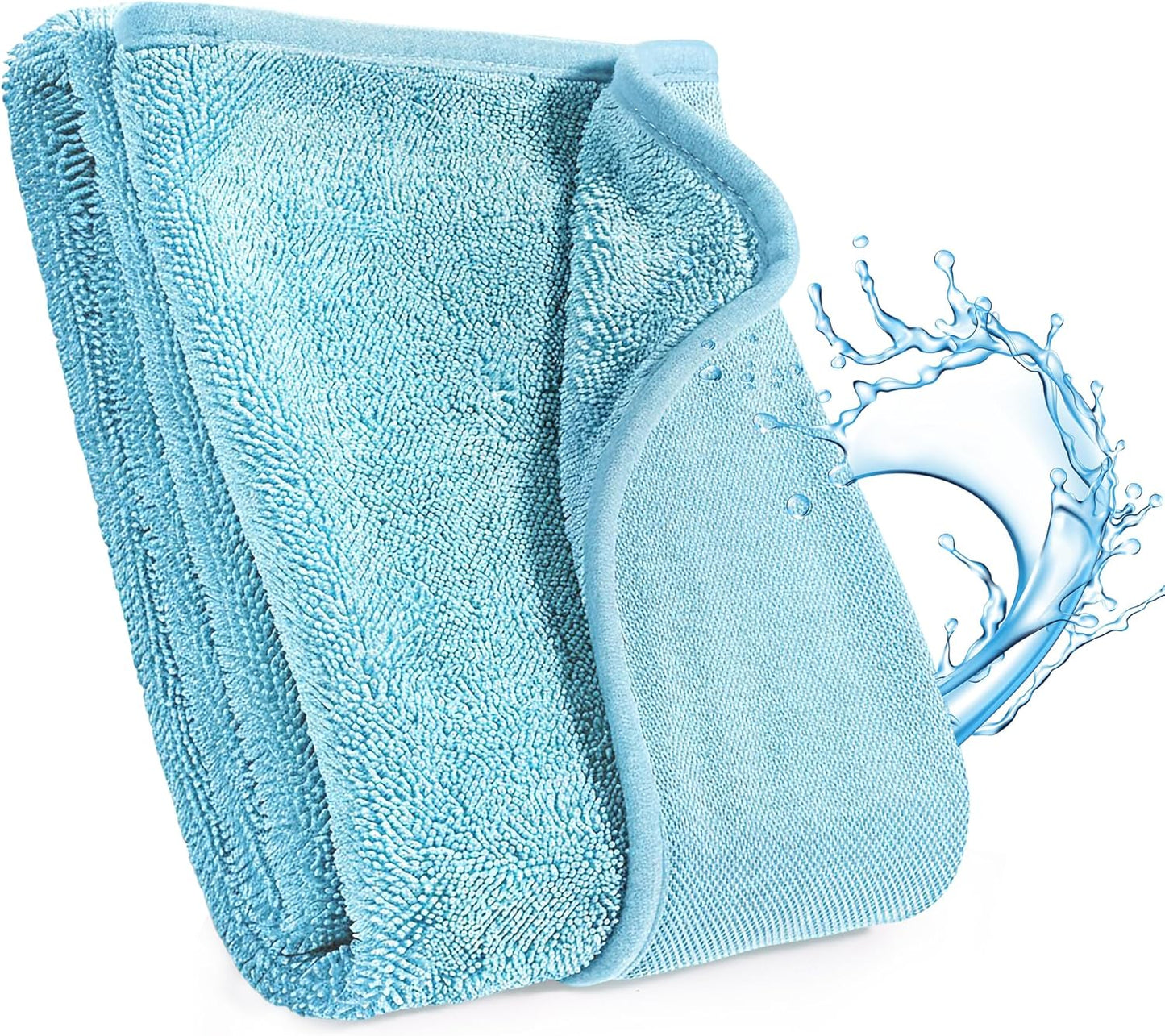 JOYMOOP Microfiber Towels for Cars, 63" x 29.5" Car Drying Towel, Blue Reusable Car Towel, Quick Drying Car Microfiber Cleaning Cloth for RVs, SUVs, Trucks