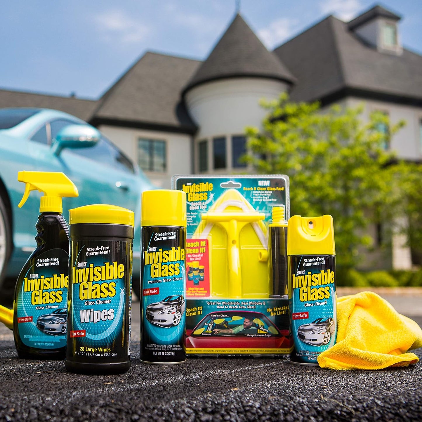 Invisible Glass 91163-6PK Premium Aerosol Glass and Window Cleaner for Auto and Home, Streak-Free, Ammonia-Free, Tint-Safe, 15 oz (Pack of 6)