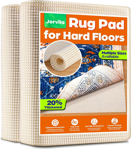 Non-Slip Rug Pad Gripper 7x10 Feet, Anti Skid Mat for Under Area Rugs, Keeps Rugs in Position and Safe, Thick Cushioned Carpet Pad for Hardwood Floors Protection