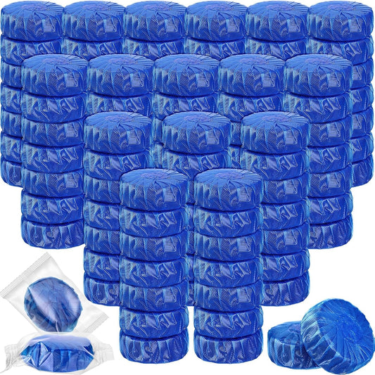 Qualirey 60 Pack Automatic Toilet Cleaner Tablets Toilet Bowl Long Lasting Bathroom Tank Tablets (Blue)
