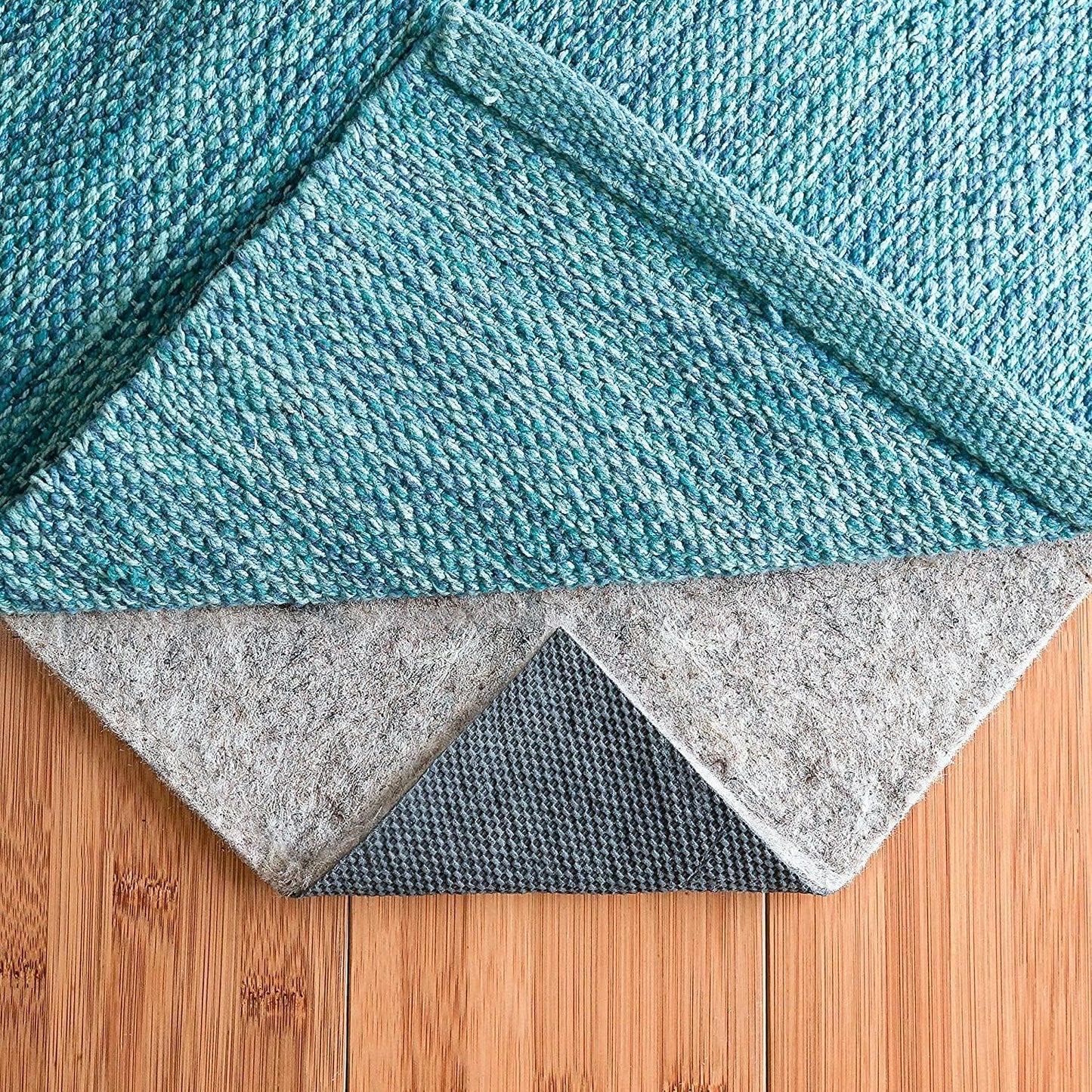 RUGPADUSA - Dual Surface - 7'10" x 10'10" - 1/4" Thick - Felt + Rubber - Non-Slip Backing Rug Pad - Safe for All Floors