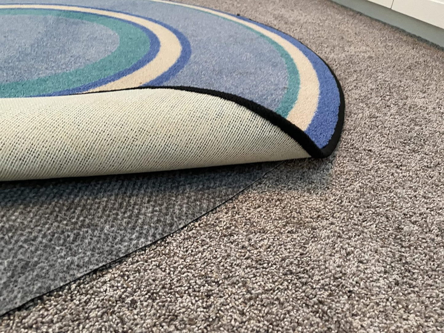 Hold-a-Rug Plush 4' Round Nonskid, Nonslip Rug Pad, Reversible Gripper, ¼ Thick, Safe for All Floors and Carpet, Keep Area Rugs Secure