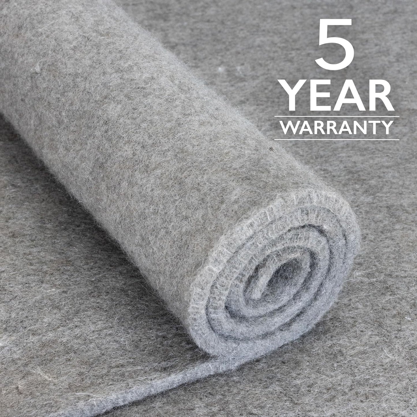 RUGPADUSA - Eco-Plush - 9'x12' - 1/4" Thick - 100% Felt - Premium Cushioned Rug Pad - Available in 3 Thicknesses, Many Custom Sizes