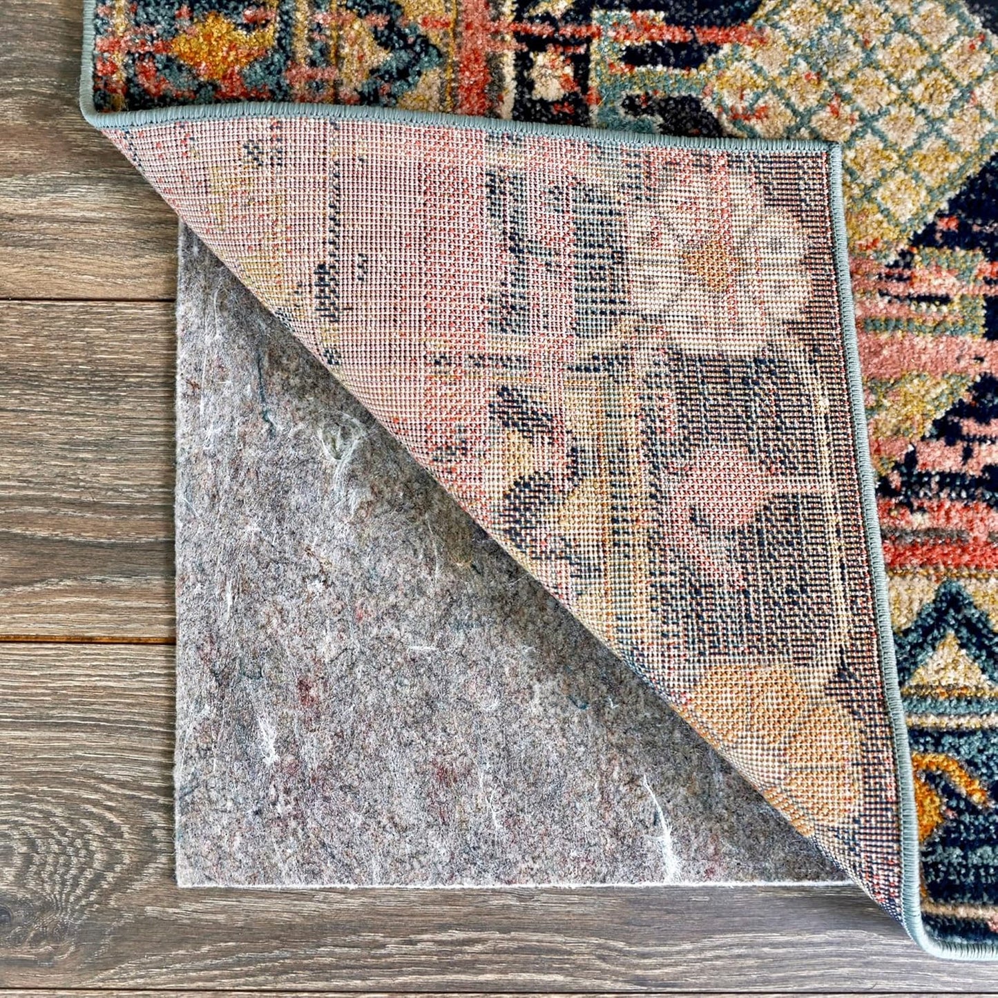 RUGPADUSA - Dual Surface - 5'3" x 7'6" - 1/8" Thick - Felt + Rubber - Non-Slip Backing Rug Pad - Adds Low-Profile Comfort and Protection