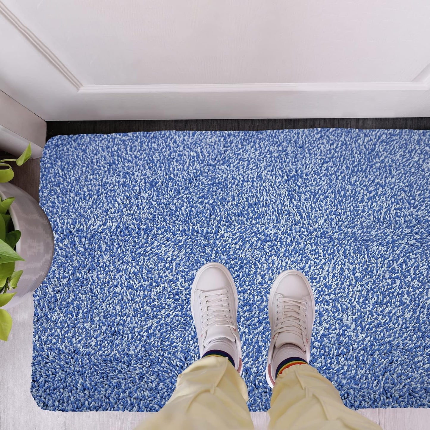 Premium Microfiber Indoor Door Mat – 24"x36" Washable Entry Mat, Non-Slip, Waterproof Backing, Super Absorbent, Low Profile Entryway Doormat for Indoor Entrance