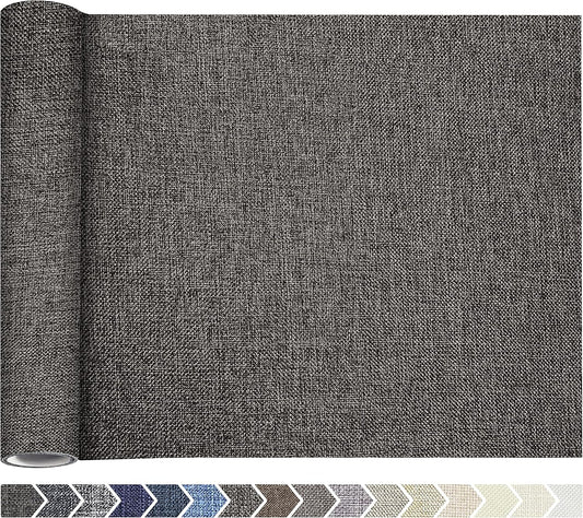 KING MOUNTAIN Coarse Linen Repair Patches, Self-Adhesive, 12x40 Inch, Dark Grey, Polyester, Washable, for Linen, Nylon, Cotton, Leather