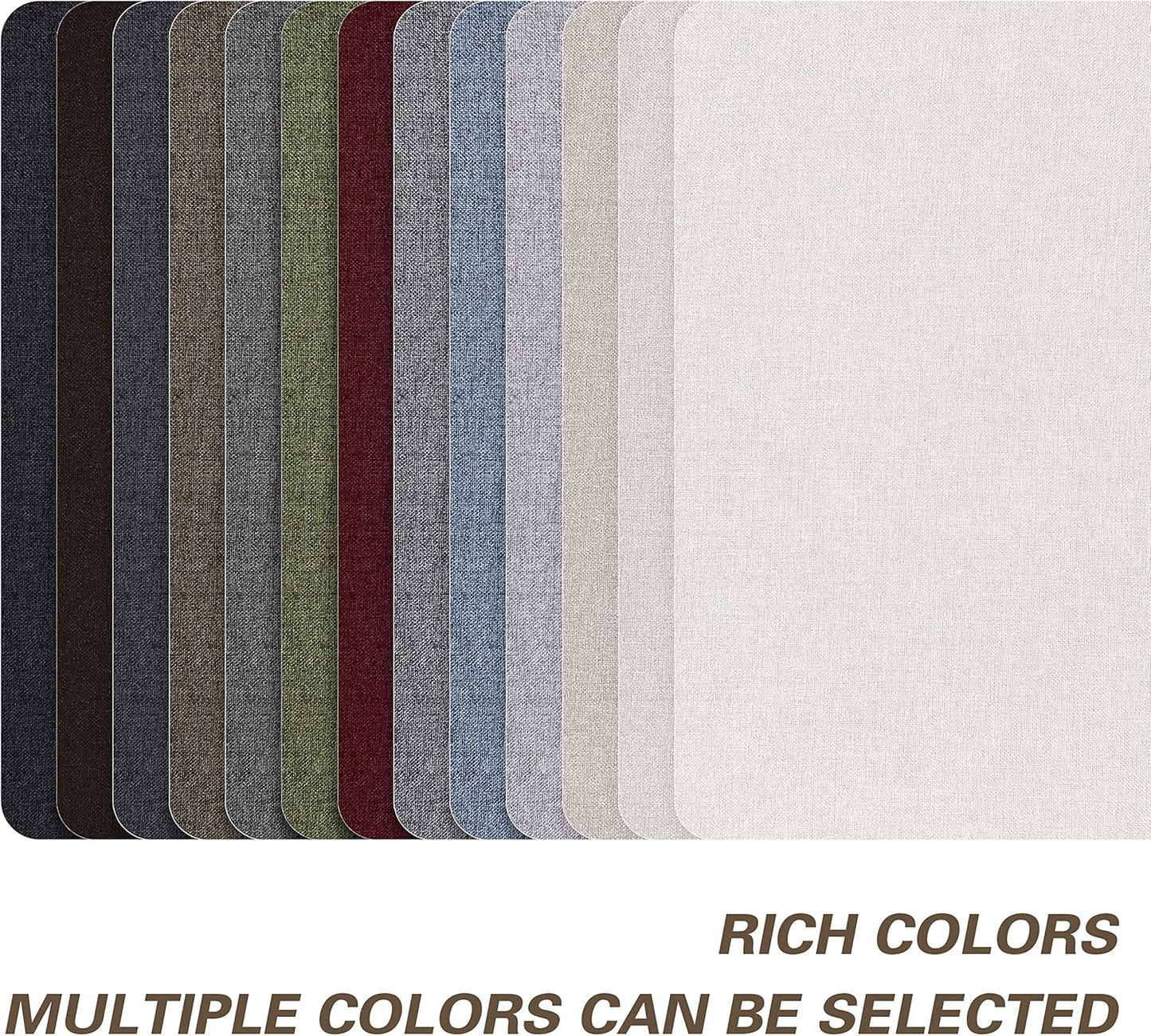 KING MOUNTAIN Coarse Linen Repair Patches, Self-Adhesive Linen Fabric Patches, 8X11 inch 2 PCS, Multi Color, Can be Used for Linen Sofa Repair and Linen Clothes Repair(8" x 11"-2PCS, Smoky Grey)