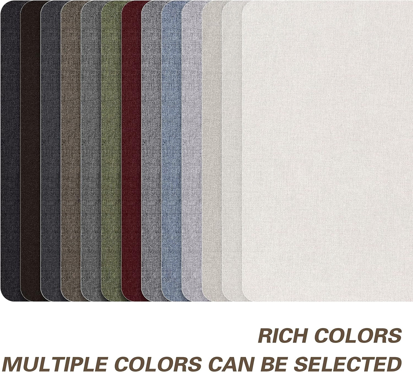 KING MOUNTAIN Fine Linen Repair Patches, Self-Adhesive Linen Fabric Patches, 8X11 inch Extra Size, Multi Color, Can be Used for Linen Sofa Repair and Linen Clothes Repair(Medium Grey,8" x 11")