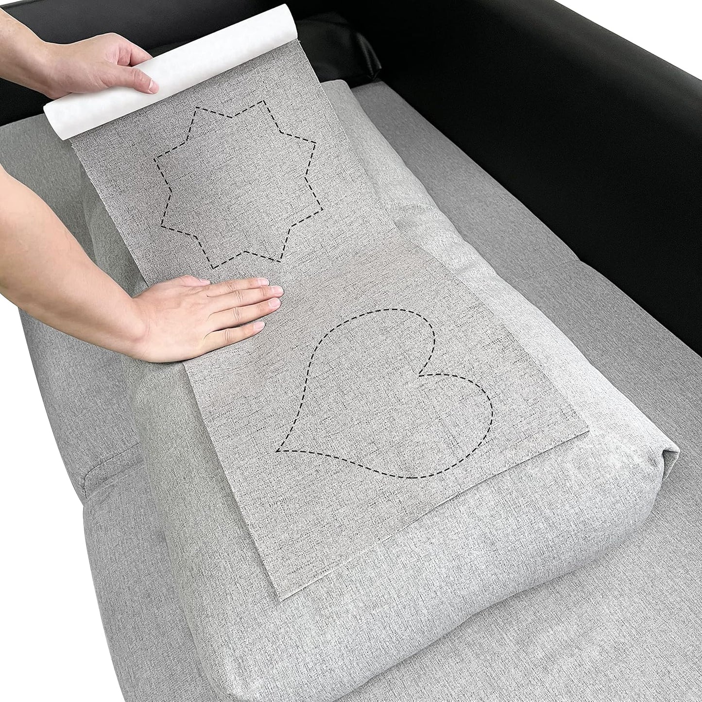 Coarse Linen Repair Patches, Self-Adhesive Linen Fabric Patches, 12X40 inch Extra Size, Multi Color, Can be Used for Linen Sofa Repair and Linen Clothes Repair(12" x 40",Cocoa Color)